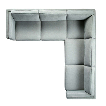 Dipley Sage Woven Fabric Grande Corner Sofa