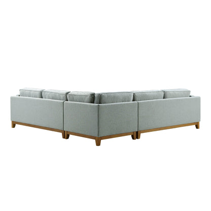 Dipley Sage Woven Fabric Grande Corner Sofa