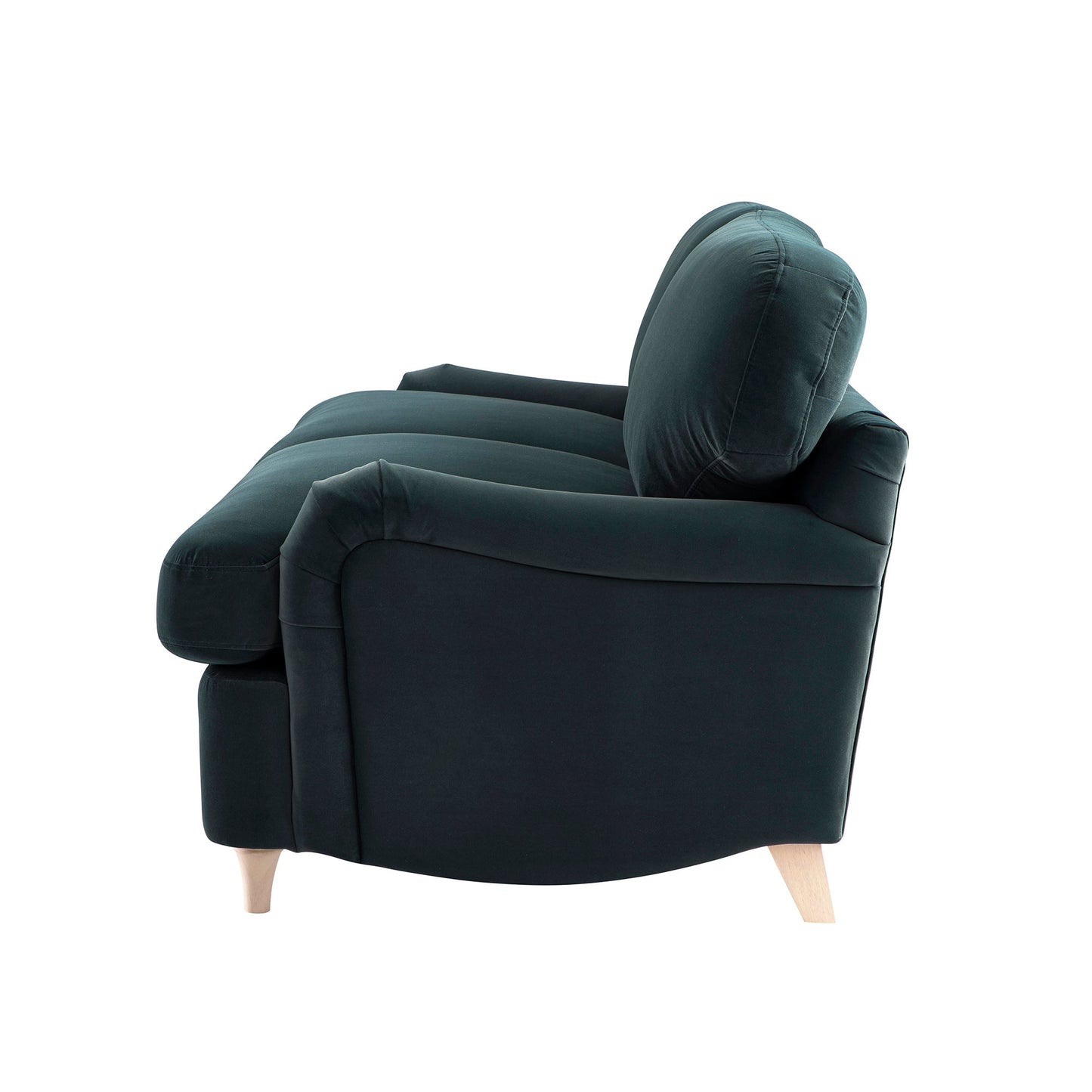 Daphnis Aegean Blue Velvet Sofa Bed, Large 3-Seater