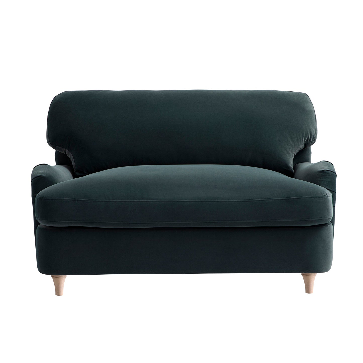 Daphnis Aegean Blue Velvet Sofa Bed, Loveseat