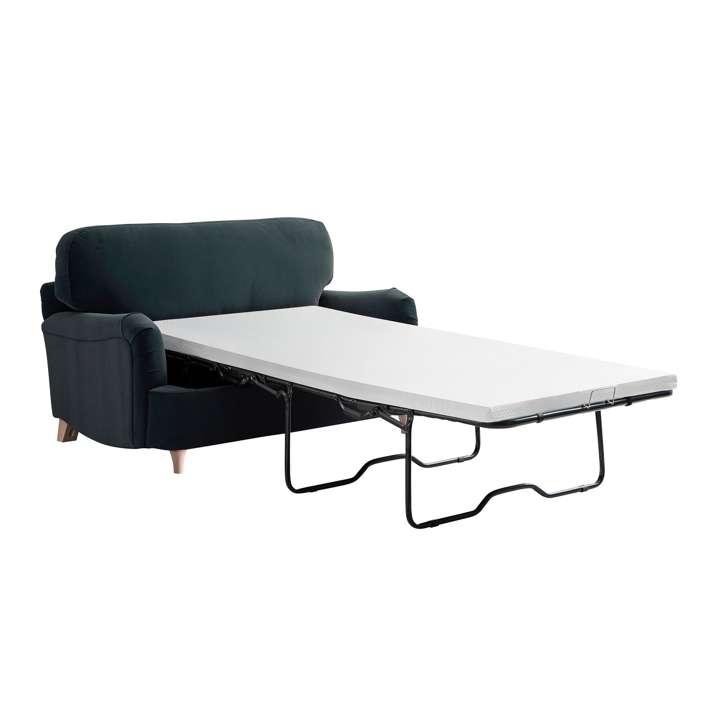 Daphnis Aegean Blue Velvet Sofa Bed, Loveseat