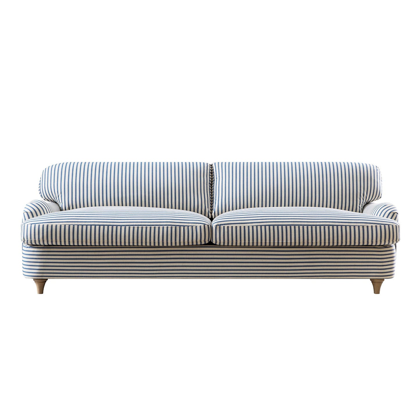 Daphnis Blue Striped Linen Blend Sofa Bed, Large 3-Seater