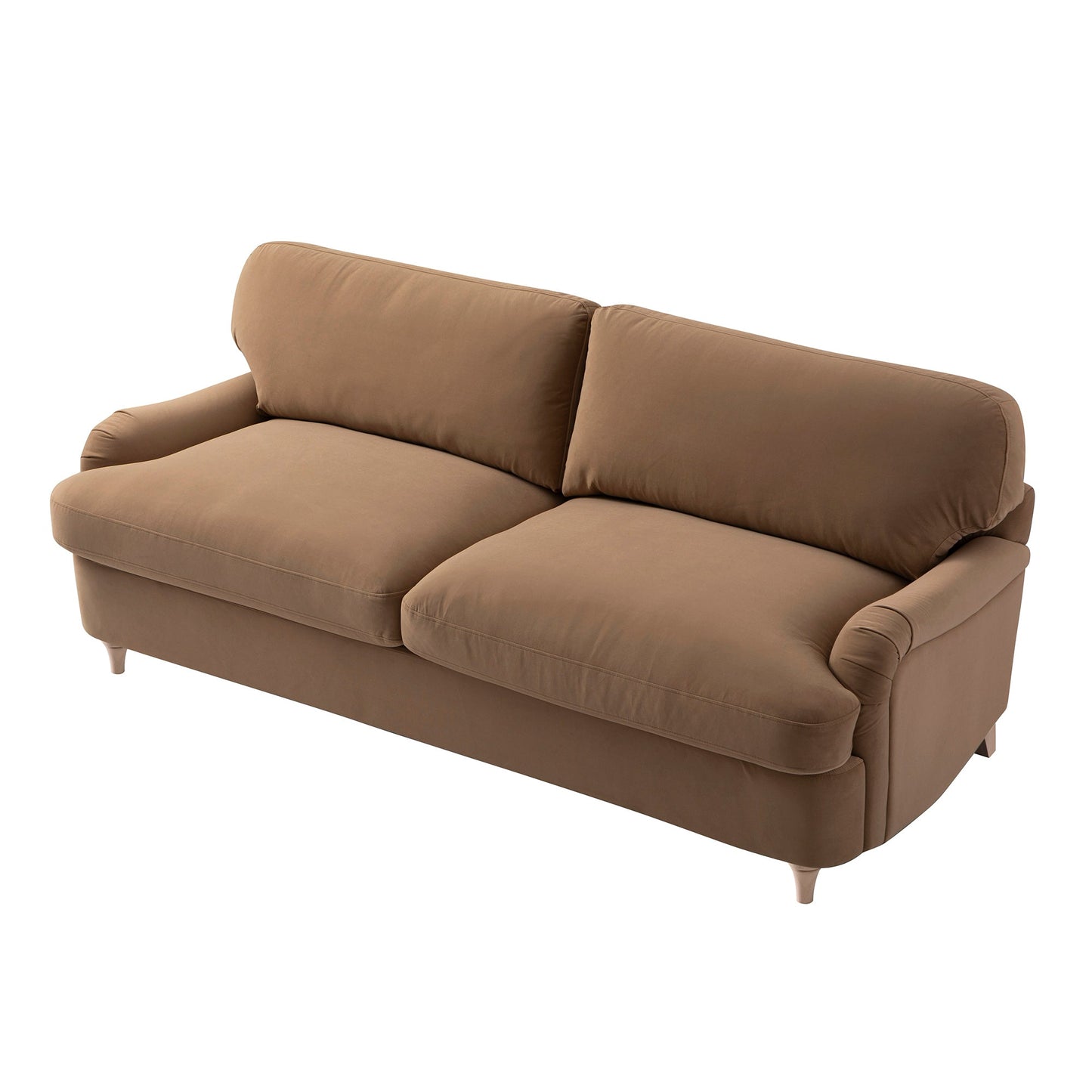 Daphnis Camel Velvet Sofa Bed, Large 3-Seater
