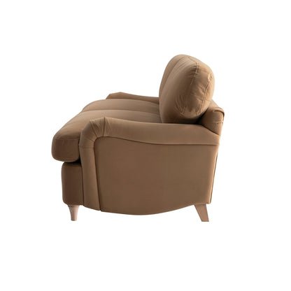 Daphnis Camel Velvet Sofa Bed, Large 3-Seater