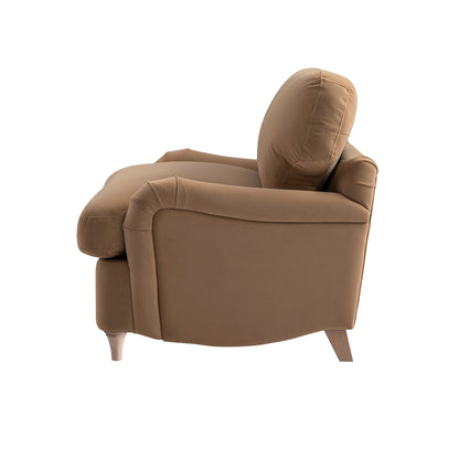 Daphnis Camel Velvet Sofa Bed, Loveseat