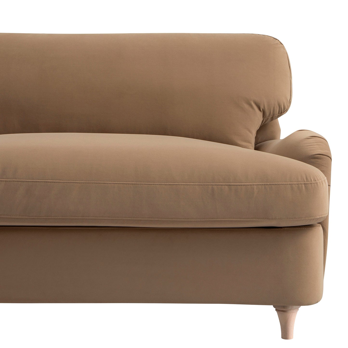 Daphnis Camel Velvet Sofa Bed, Loveseat