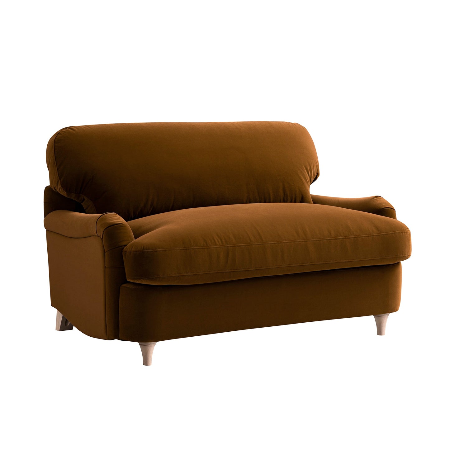 Daphnis Cinnamon Velvet Sofa Bed, Loveseat