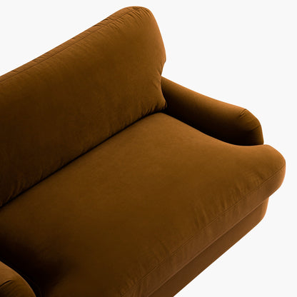 Daphnis Cinnamon Velvet Sofa Bed, Loveseat