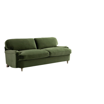 Daphnis Fern Green Velvet Sofa Bed, Large 3-Seater