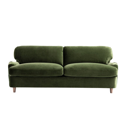 Daphnis Fern Green Velvet Sofa Bed, Large 3-Seater
