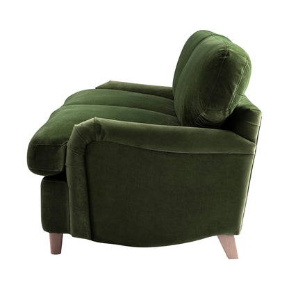 Daphnis Fern Green Velvet Sofa Bed, Large 3-Seater