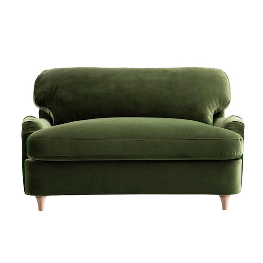 Daphnis Fern Green Velvet Sofa Bed, Loveseat