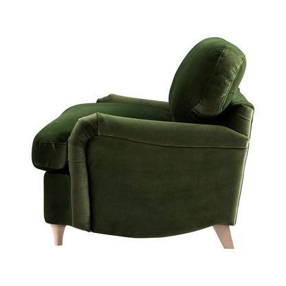 Daphnis Fern Green Velvet Sofa Bed, Loveseat