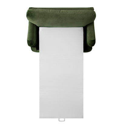 Daphnis Fern Green Velvet Sofa Bed, Loveseat