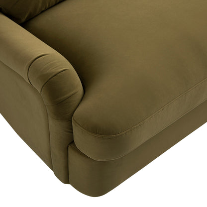 Daphnis Fudge Velvet Sofa Bed, Large 3-Seater