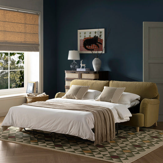 Daphnis Fudge Velvet Sofa Bed, Large 3-Seater