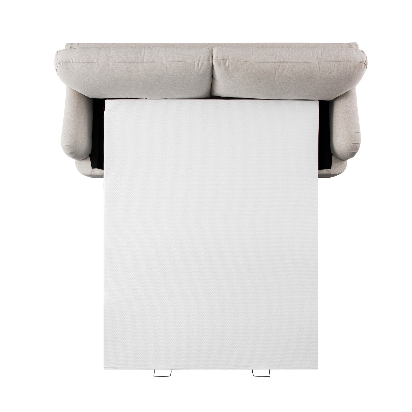 Daphnis Oatmeal Fabric Sofa Bed, Large 3-Seater