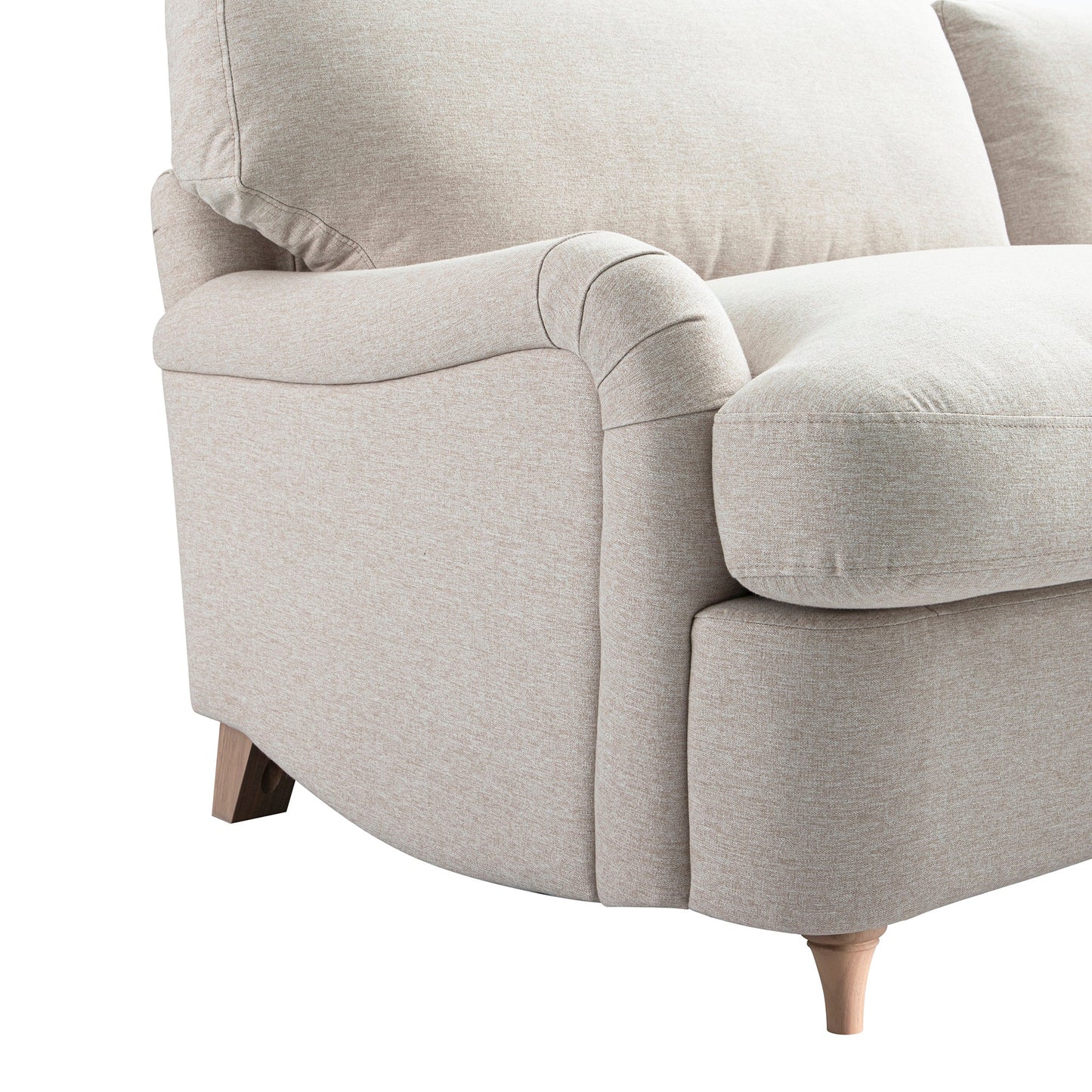 Daphnis Oatmeal Fabric Sofa Bed, Large 3-Seater