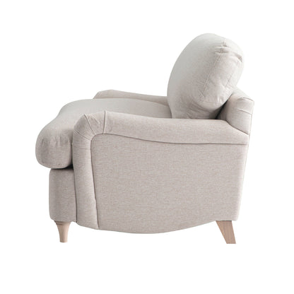 Daphnis Oatmeal Fabric Sofa Bed, Loveseat