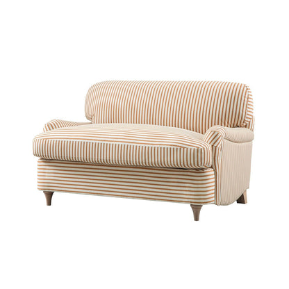 Daphnis Ochre Striped Linen Blend Fabric Sofa Bed, Loveseat