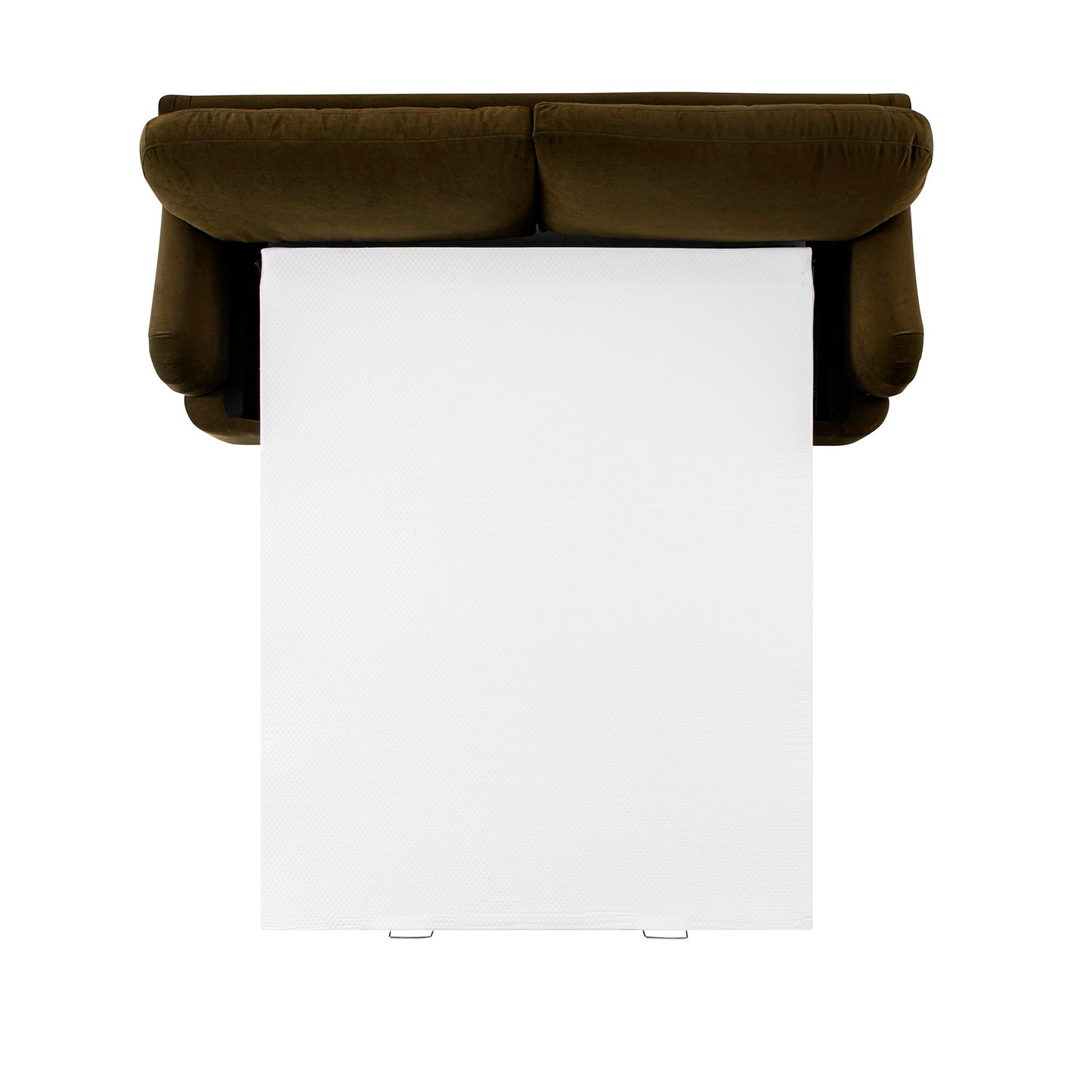 Daphnis Seaweed Velvet Sofa Bed, Large 3-Seater