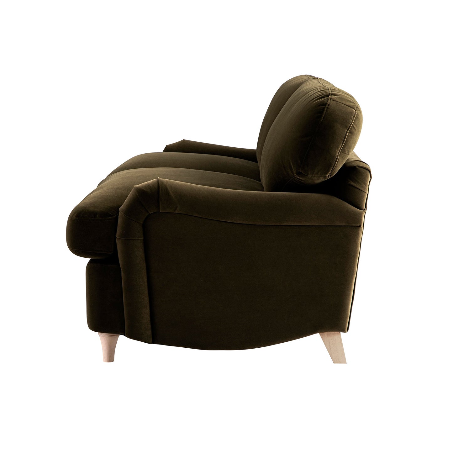 Daphnis Seaweed Velvet Sofa Bed, Large 3-Seater