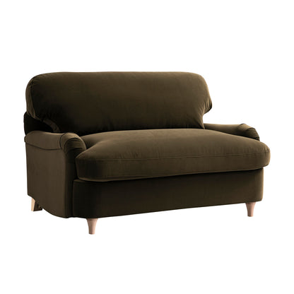 Daphnis Seaweed Velvet Sofa Bed, Loveseat