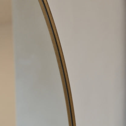 Theo - Gold Round Metal Extra Large Wall Mirror 120cm x 120cm