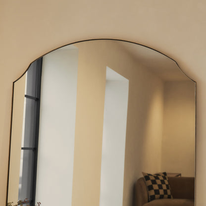 Isla - Extra Large Gold Full Length Arched Metal Mirror 190cm x 120cm