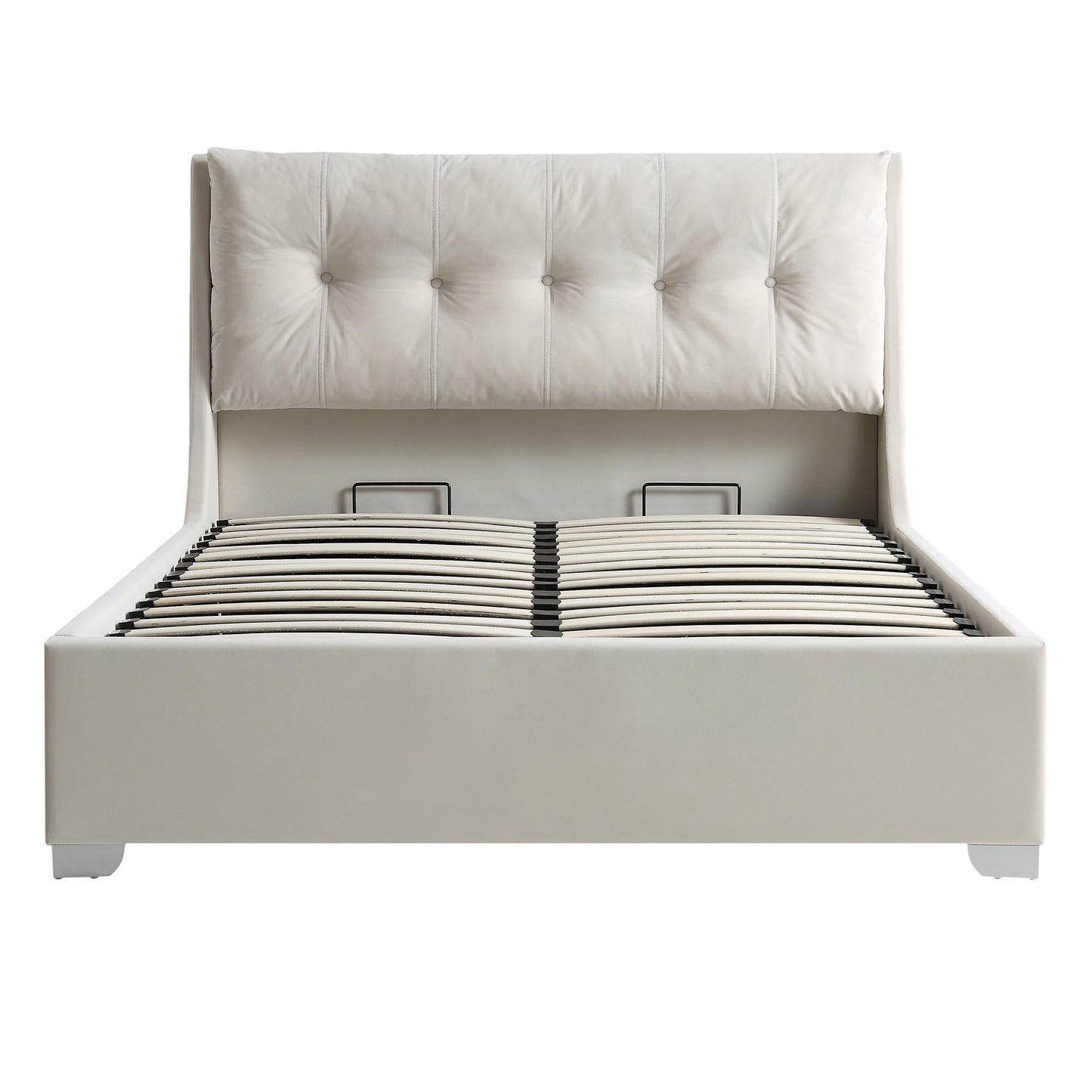 Hadley Champagne Velvet Ottoman Storage Bed