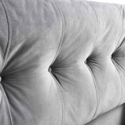 Hadley Grey Velvet Ottoman Storage Bed