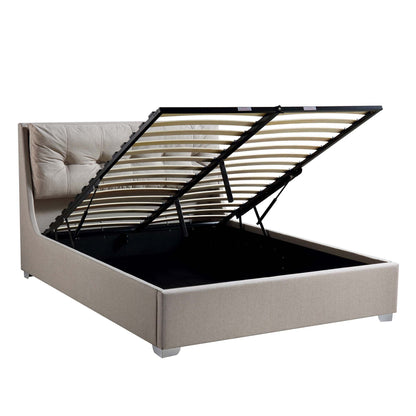 Hadley Stone Fabric Ottoman Storage Bed