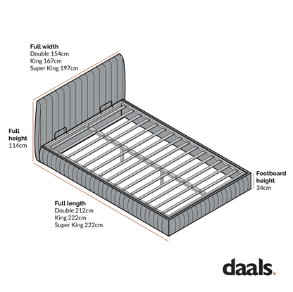 Helia Pleated Ottoman Storage Bed, Moss Green Velvet