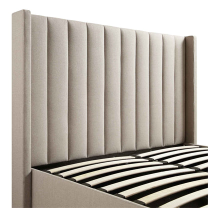 Wilton Warm Stone Fabric Ottoman TV Bed