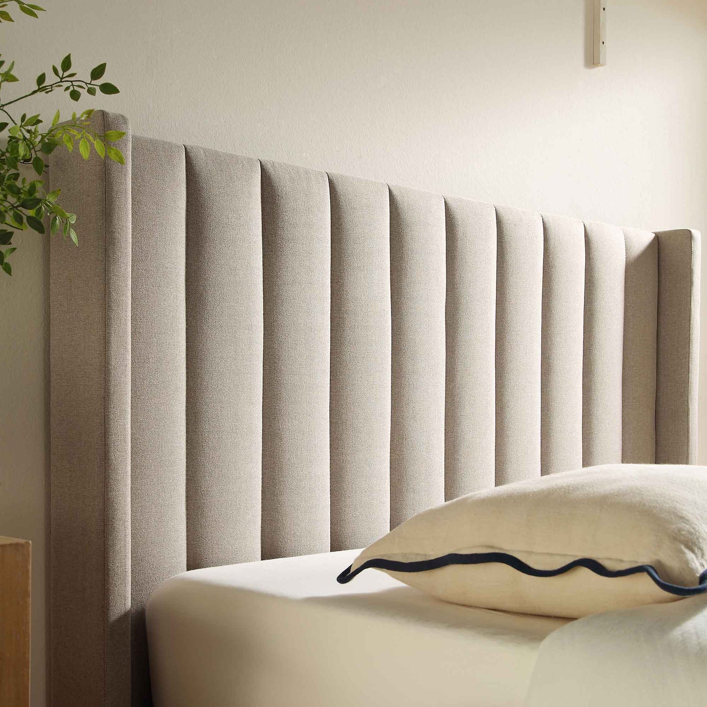 Wilton Warm Stone Fabric Ottoman TV Bed