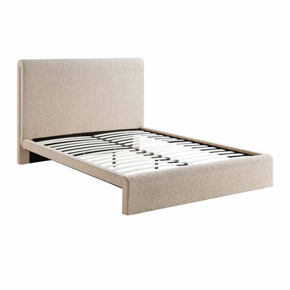 Hampstead Taupe Boucle Curved Bed
