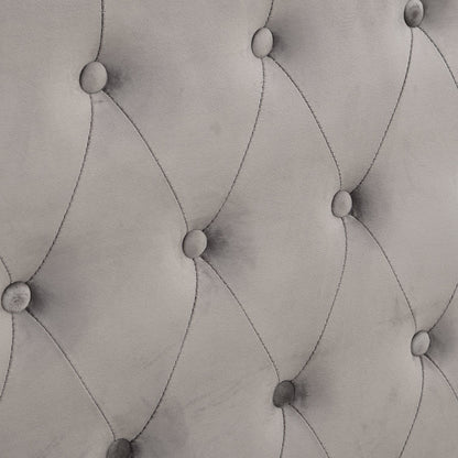 Hartwell Upholstered Ottoman Storage Bed with Deeply Buttoned Headboard (Grey Velvet)