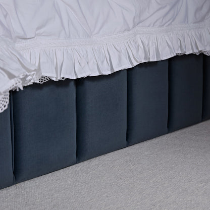 Hana Ottoman Storage Bed, Aegean Blue Velvet