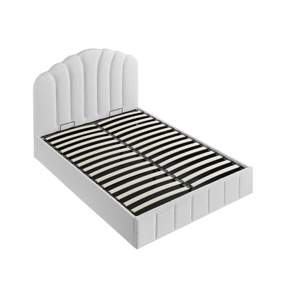 Hana Ottoman Storage Bed, Ecru Boucle