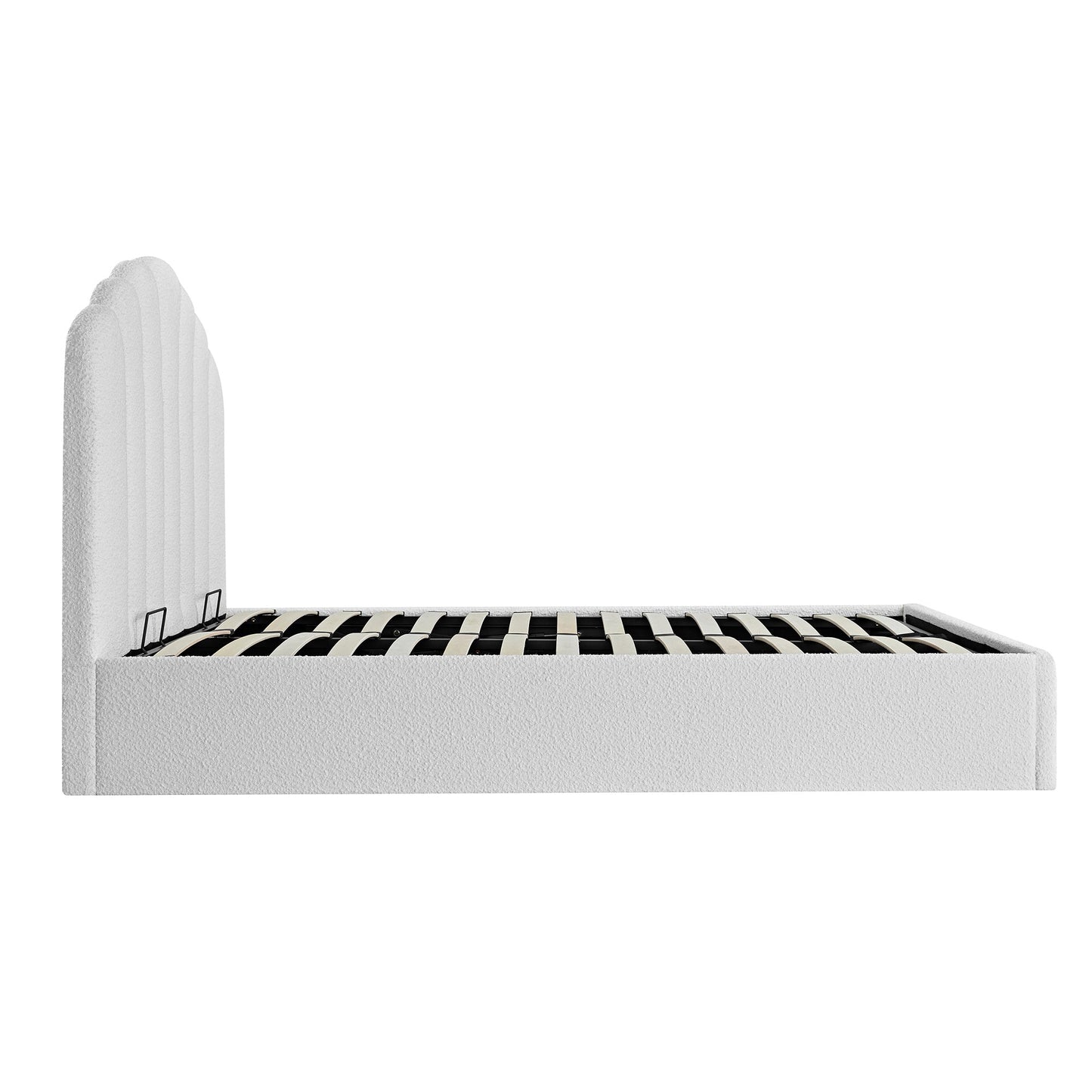 Hana Ottoman Storage Bed, Ecru Boucle