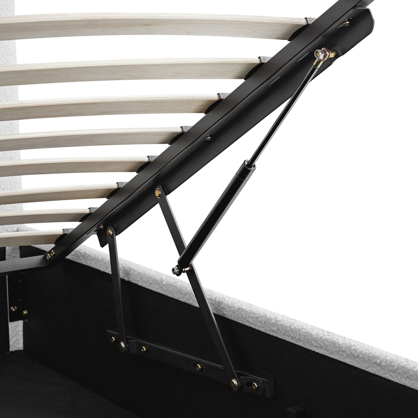 Hana Ottoman Storage Bed, Ecru Boucle