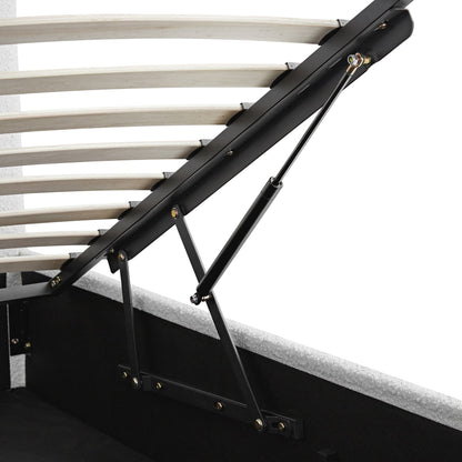 Hana Ottoman Storage Bed, Ecru Boucle