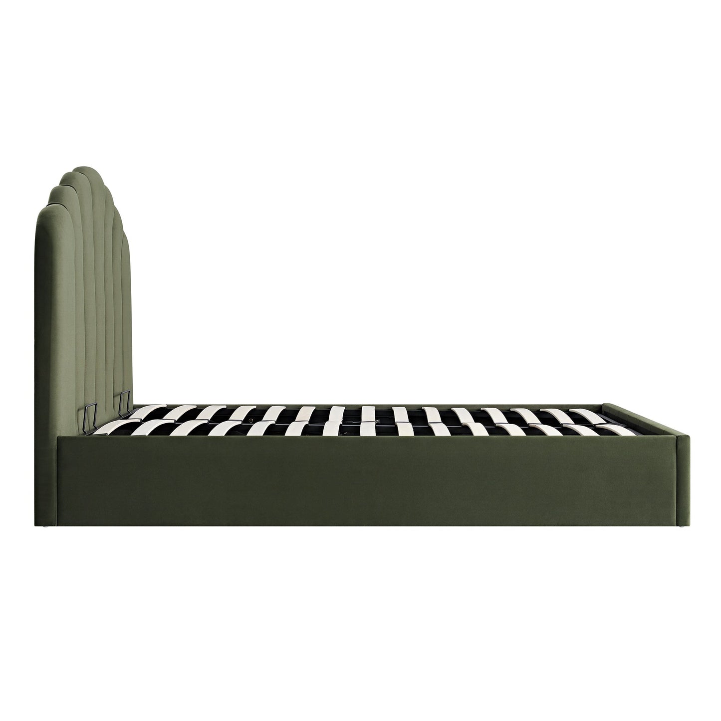 Hana Ottoman Storage Bed, Moss Green Velvet