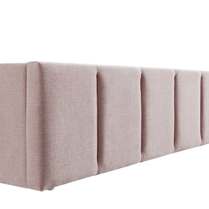 Hana Ottoman Storage Bed, Petal Pink Chenille