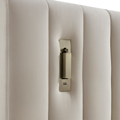 Tremezzo Oversized Ottoman Storage Bed, Champagne Velvet