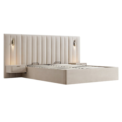 Tremezzo Oversized Ottoman Storage Bed, Champagne Velvet