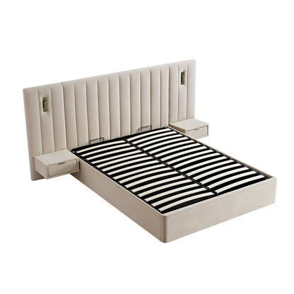 Tremezzo Oversized Ottoman Storage Bed, Champagne Velvet