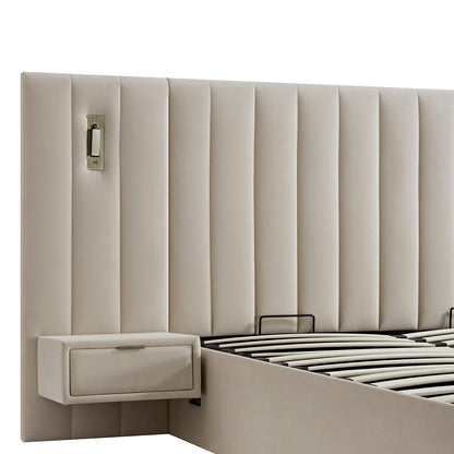 Tremezzo Oversized Ottoman Storage Bed, Champagne Velvet