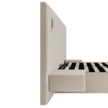 Tremezzo Oversized Ottoman Storage Bed, Champagne Velvet