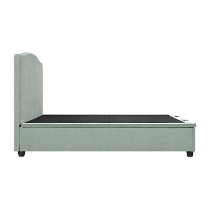 Chilworth Upholstered Ottoman Storage Bed, Water Green Chenille